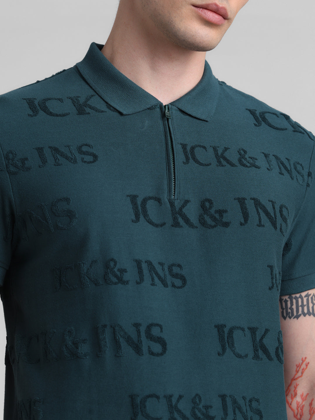 Green Embossed Logo Polo