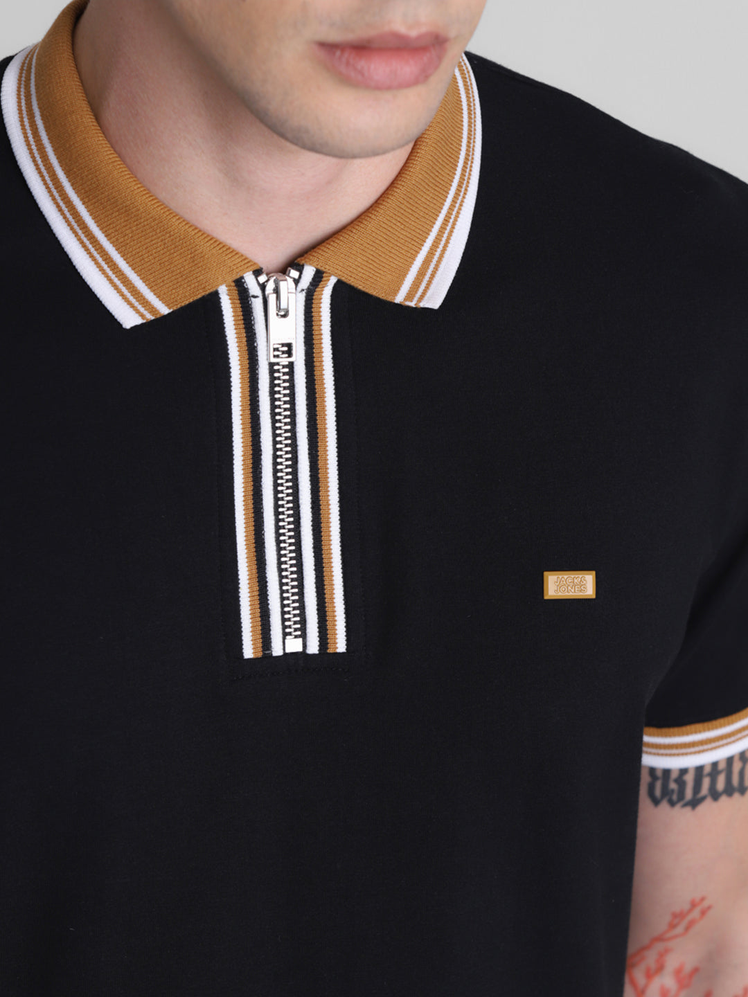 Black Zip Detail polo