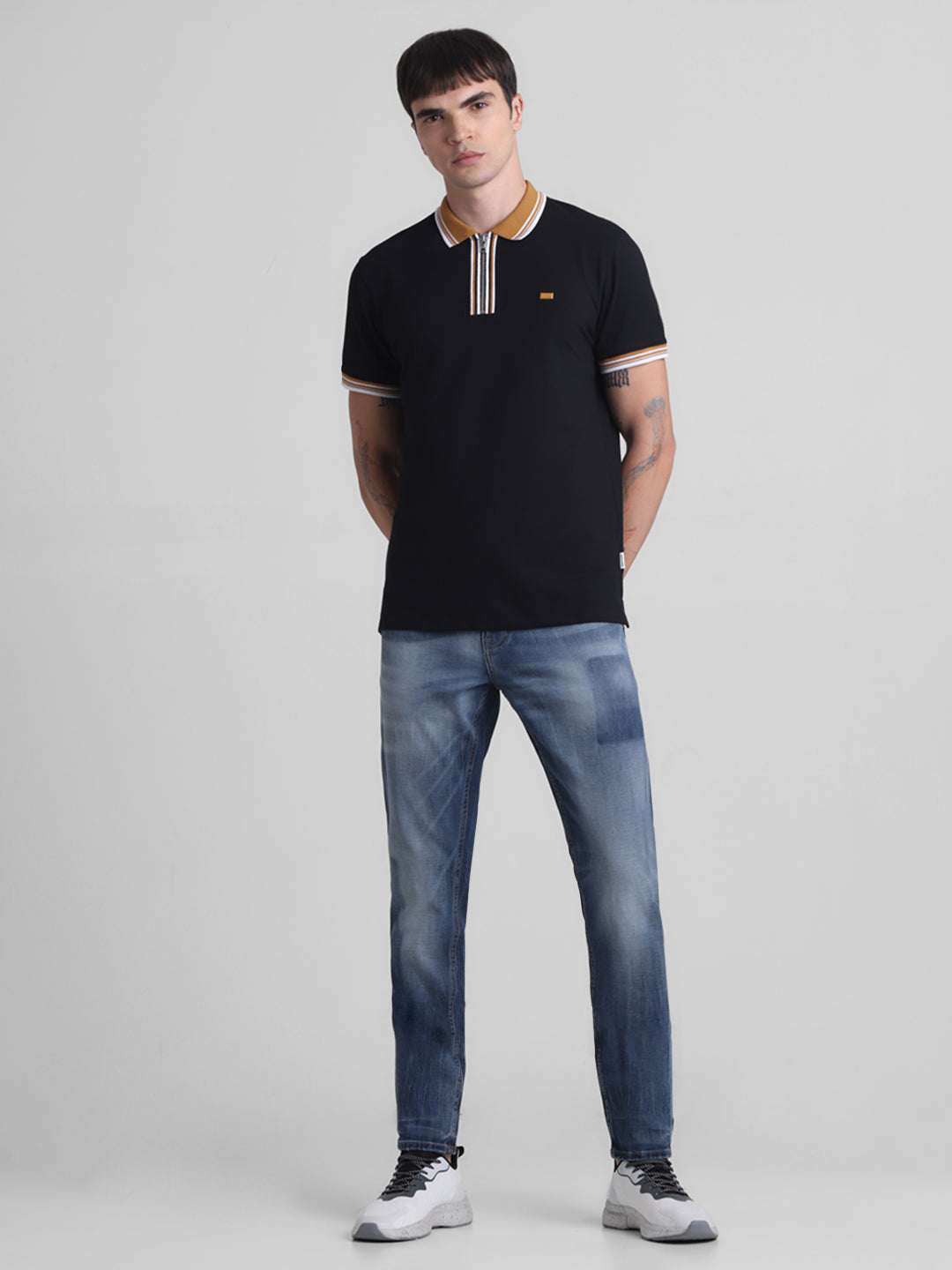 Black Zip Detail polo