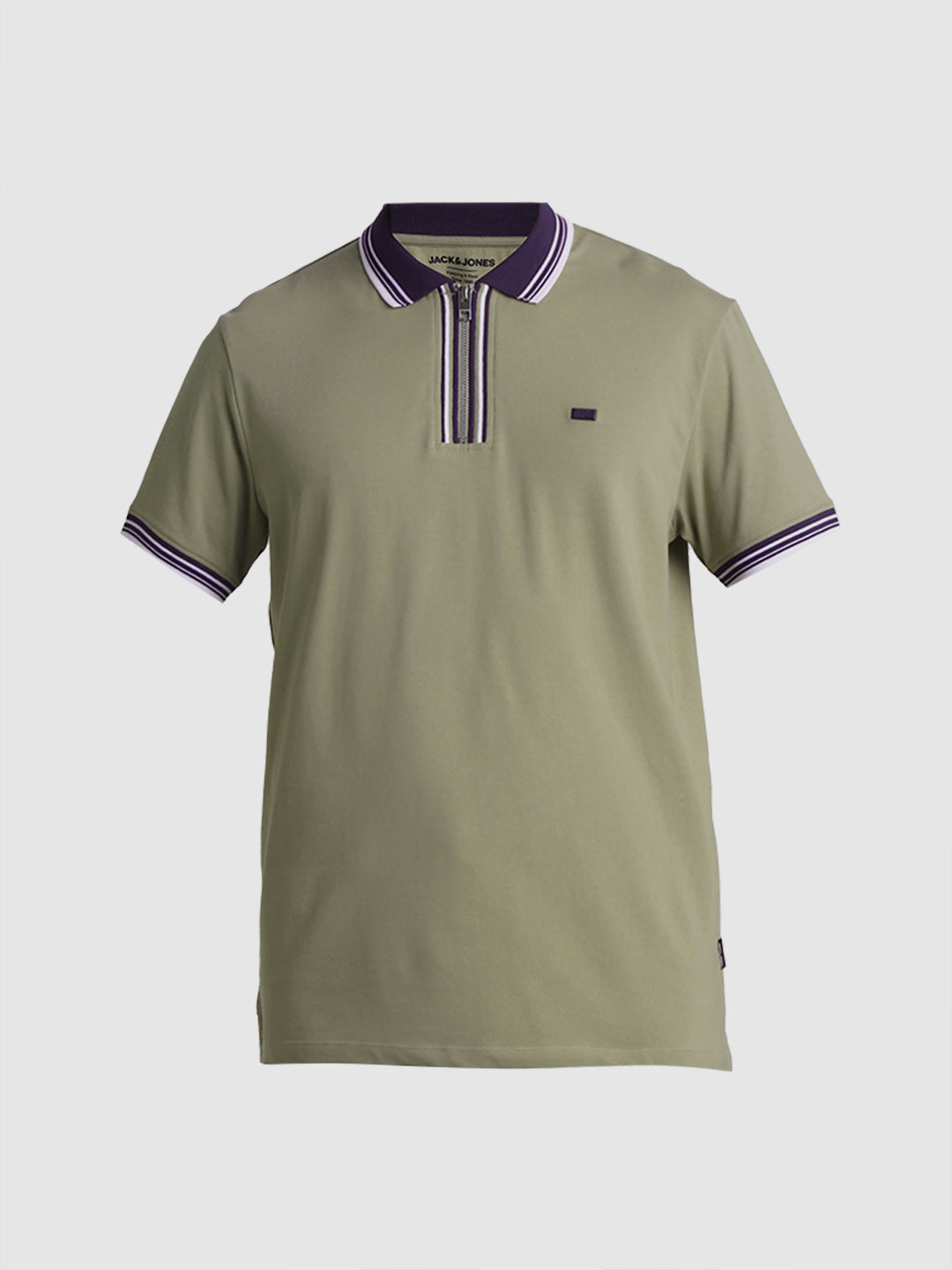 Green Zip Detail polo