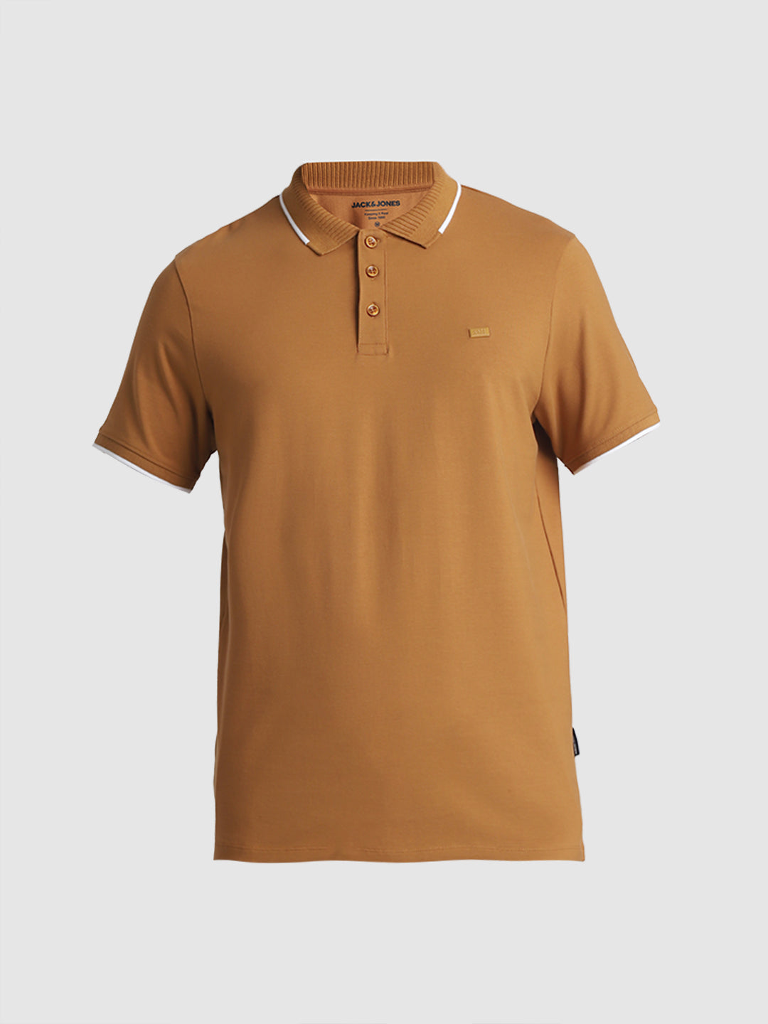 Brown Cotton Blend Polo