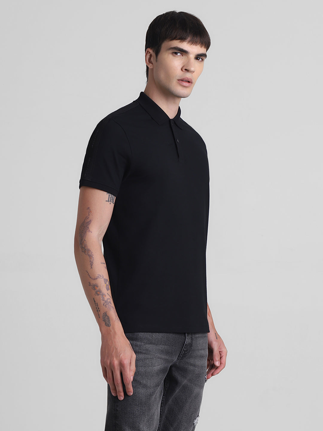 Black Tape Detail Polo