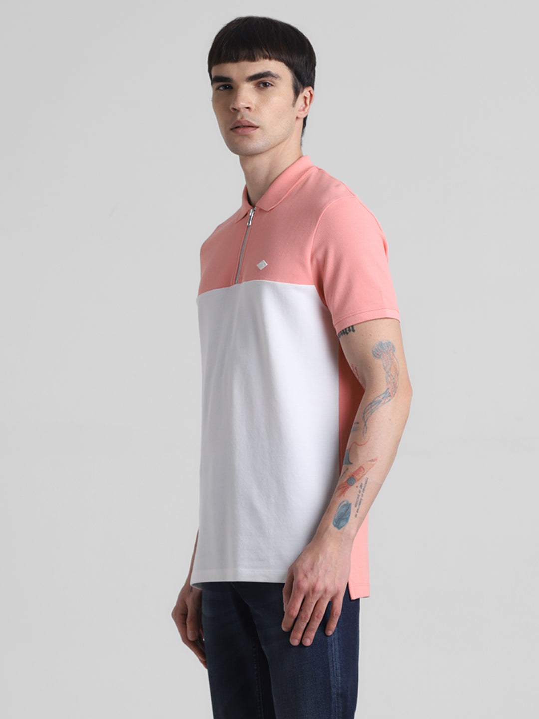 JACK&JONES Regular Fit Colour Blocked T-Shirts