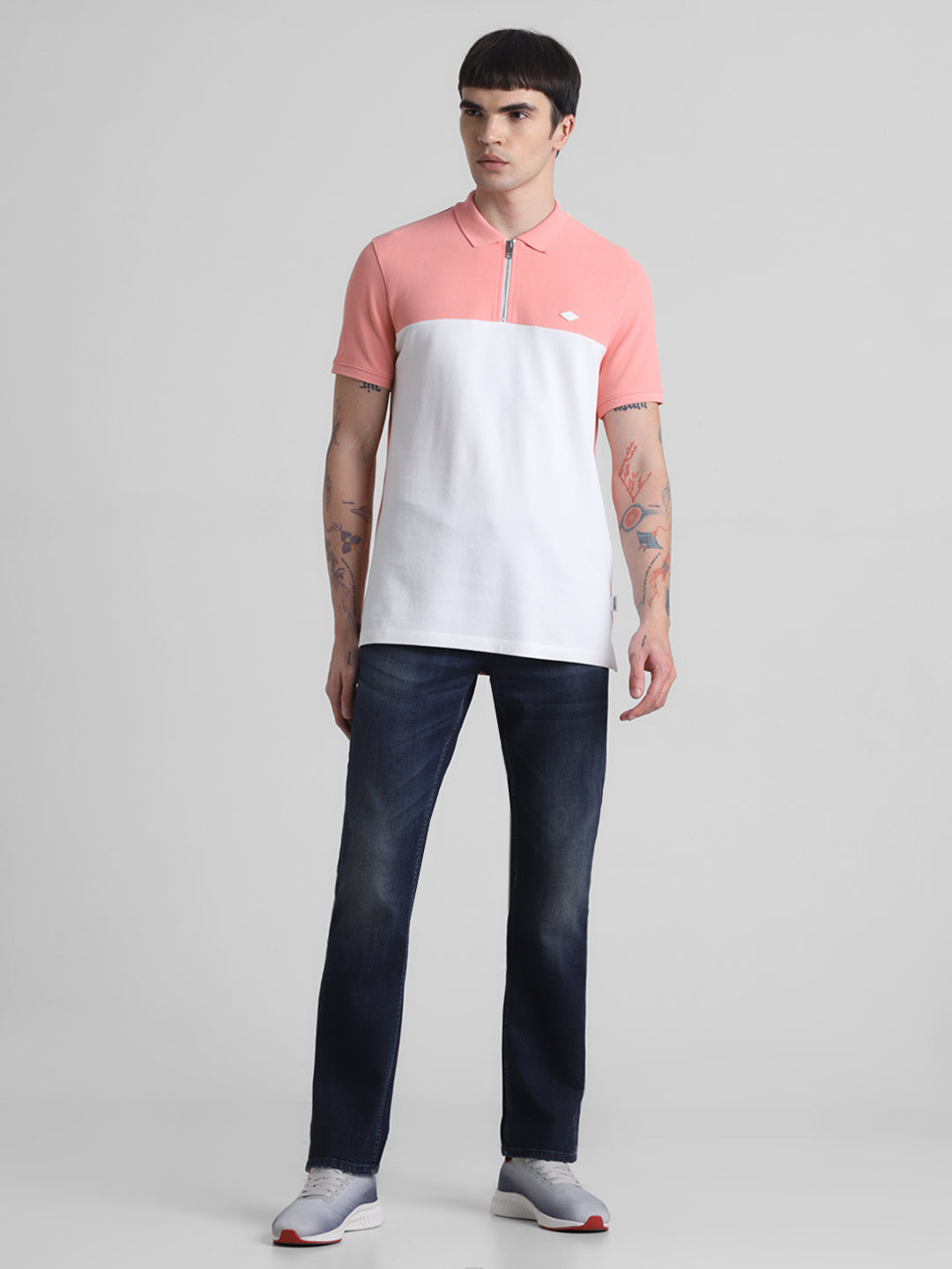 JACK&JONES Regular Fit Colour Blocked T-Shirts