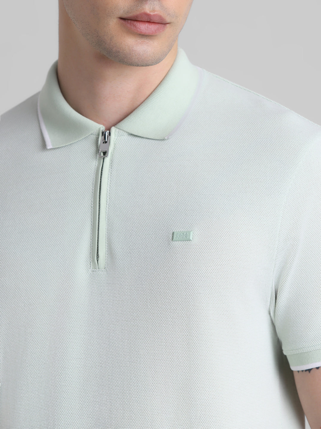 Green Zip Detail Polo