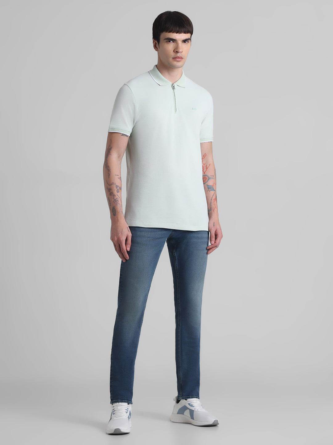Green Zip Detail Polo