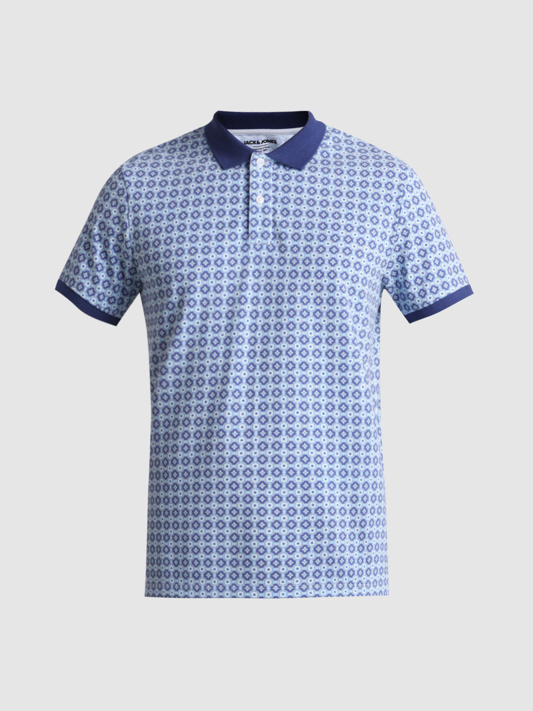 Blue Printed Polo