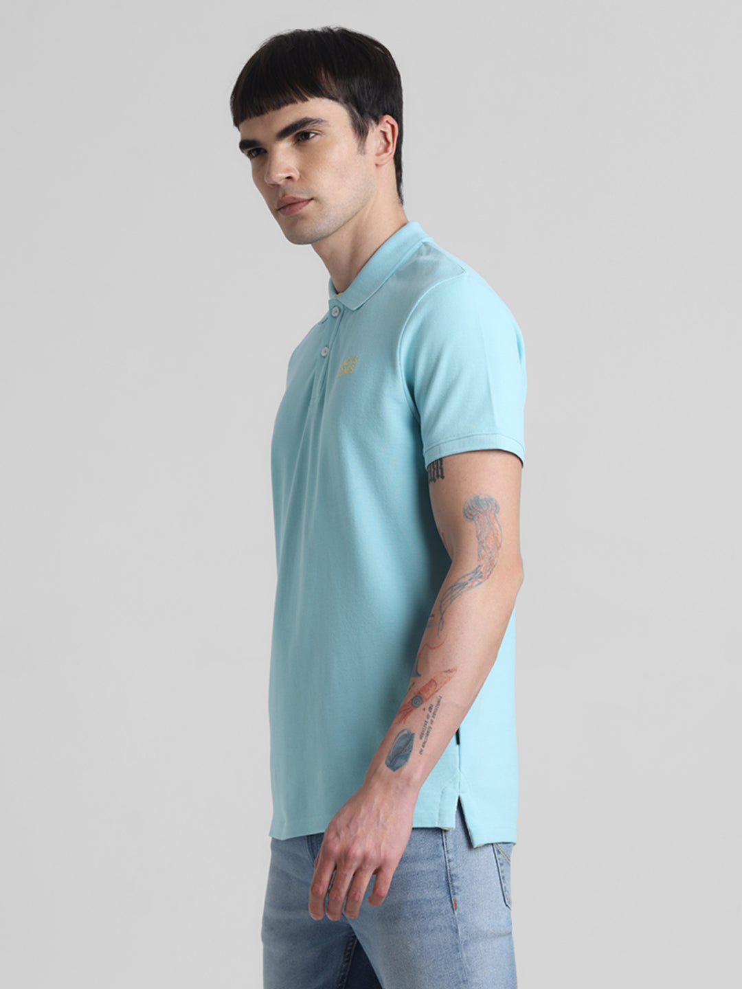 Blue Cotton Polo