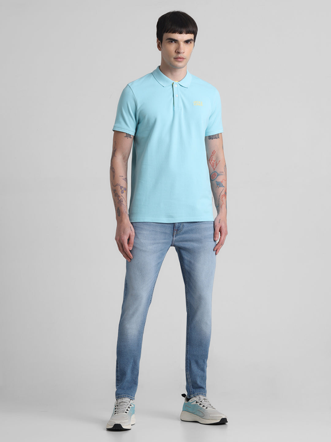 Blue Cotton Polo