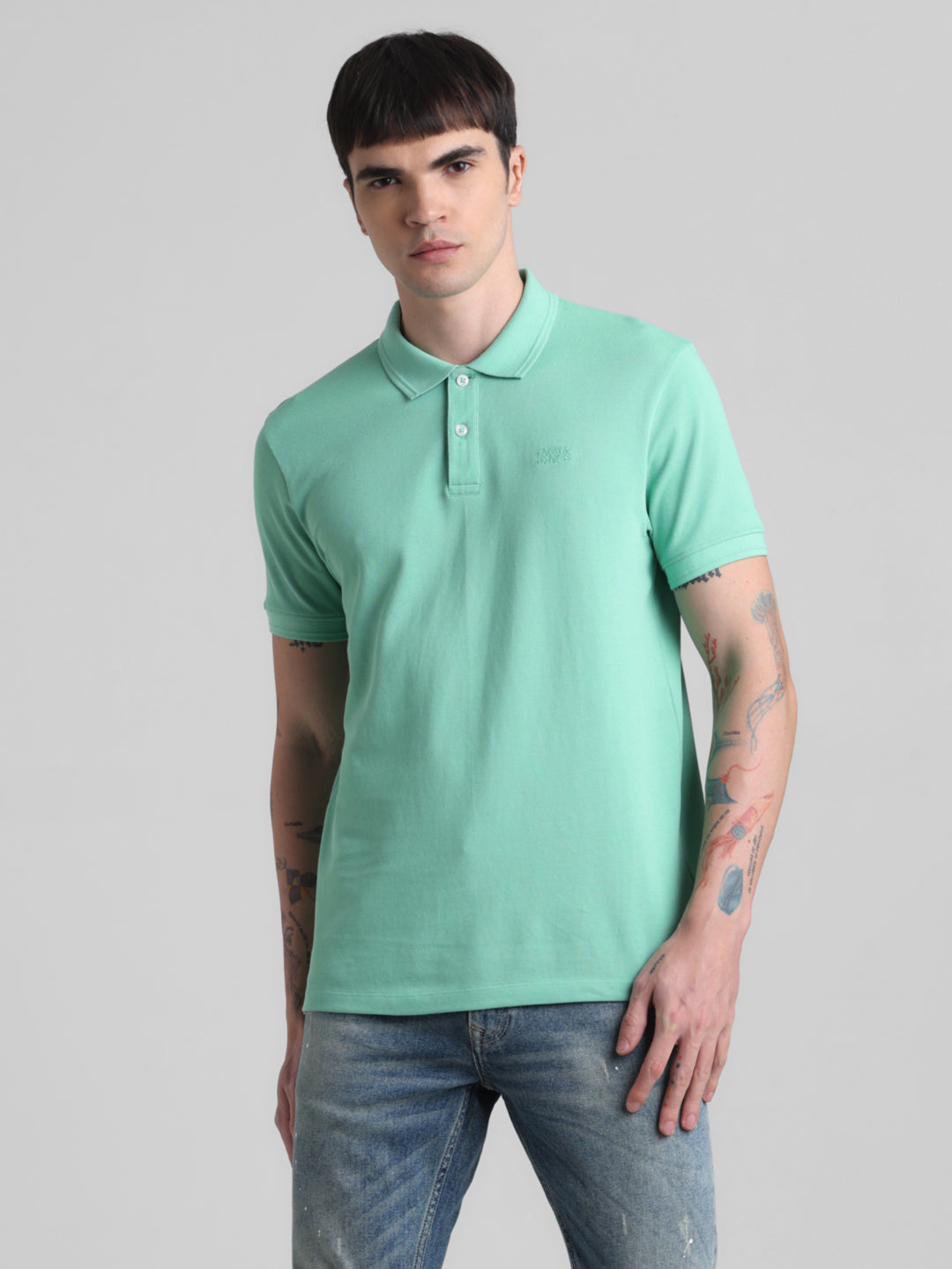 Green Solid Polo