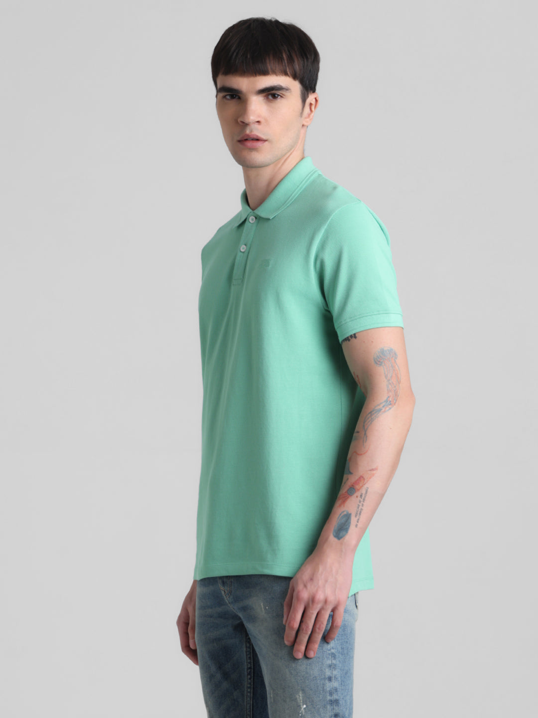 Green Solid Polo