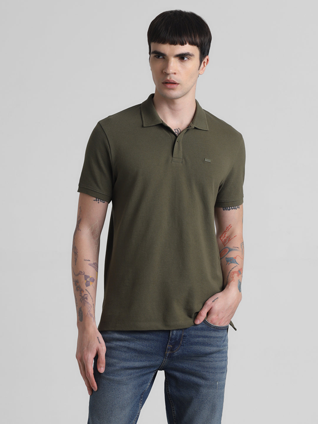 Olive Regular Fit Polo