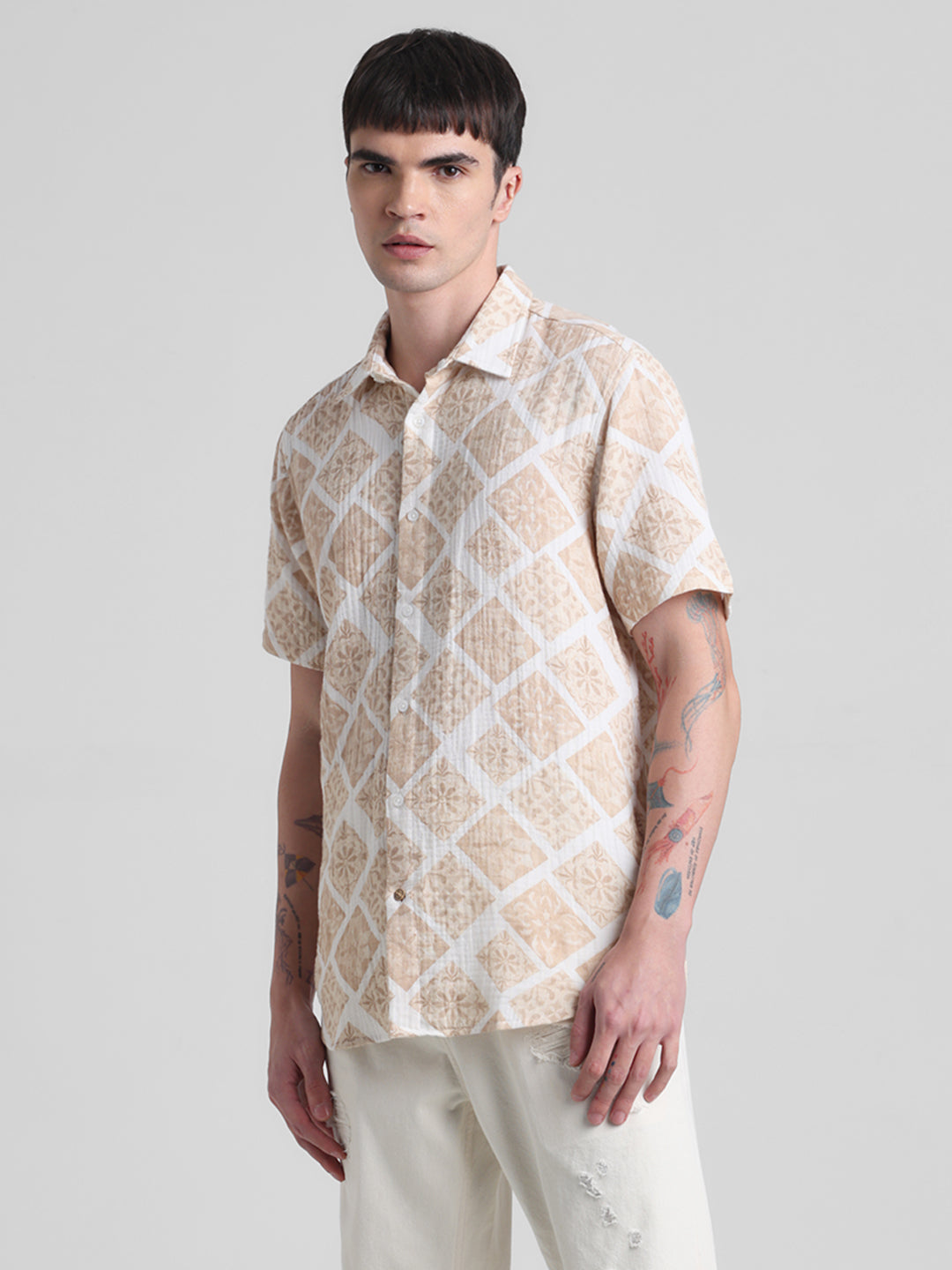 JACK&JONES Regular Fit Geometric Shirts