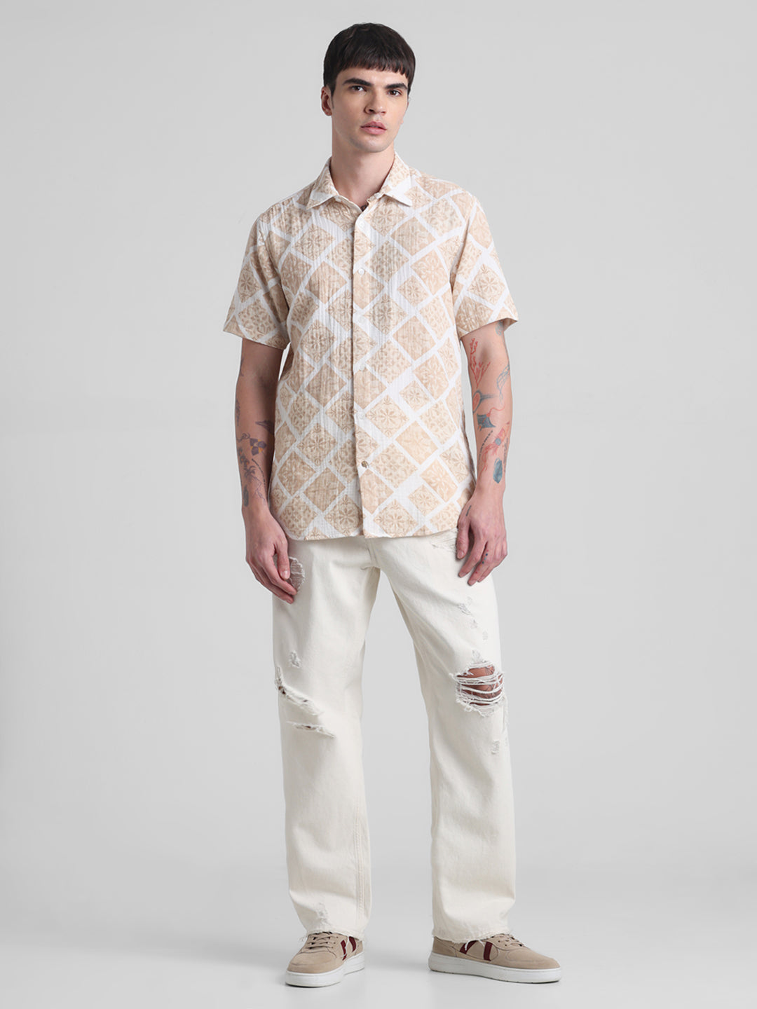 JACK&JONES Regular Fit Geometric Shirts