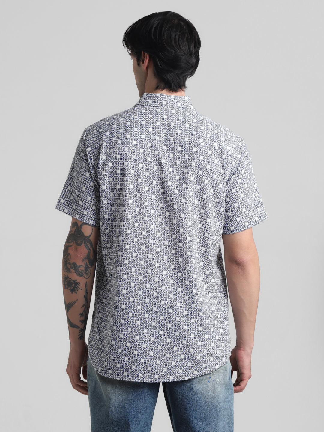 Geometric Print Short Sleeve Shirt