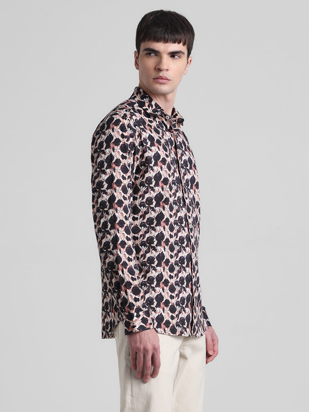 Abstract Floral Print Shirt