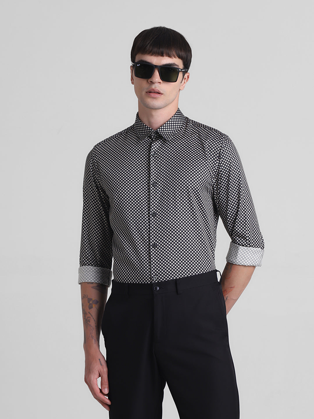 Geometric Print Full Sleeves Shirt