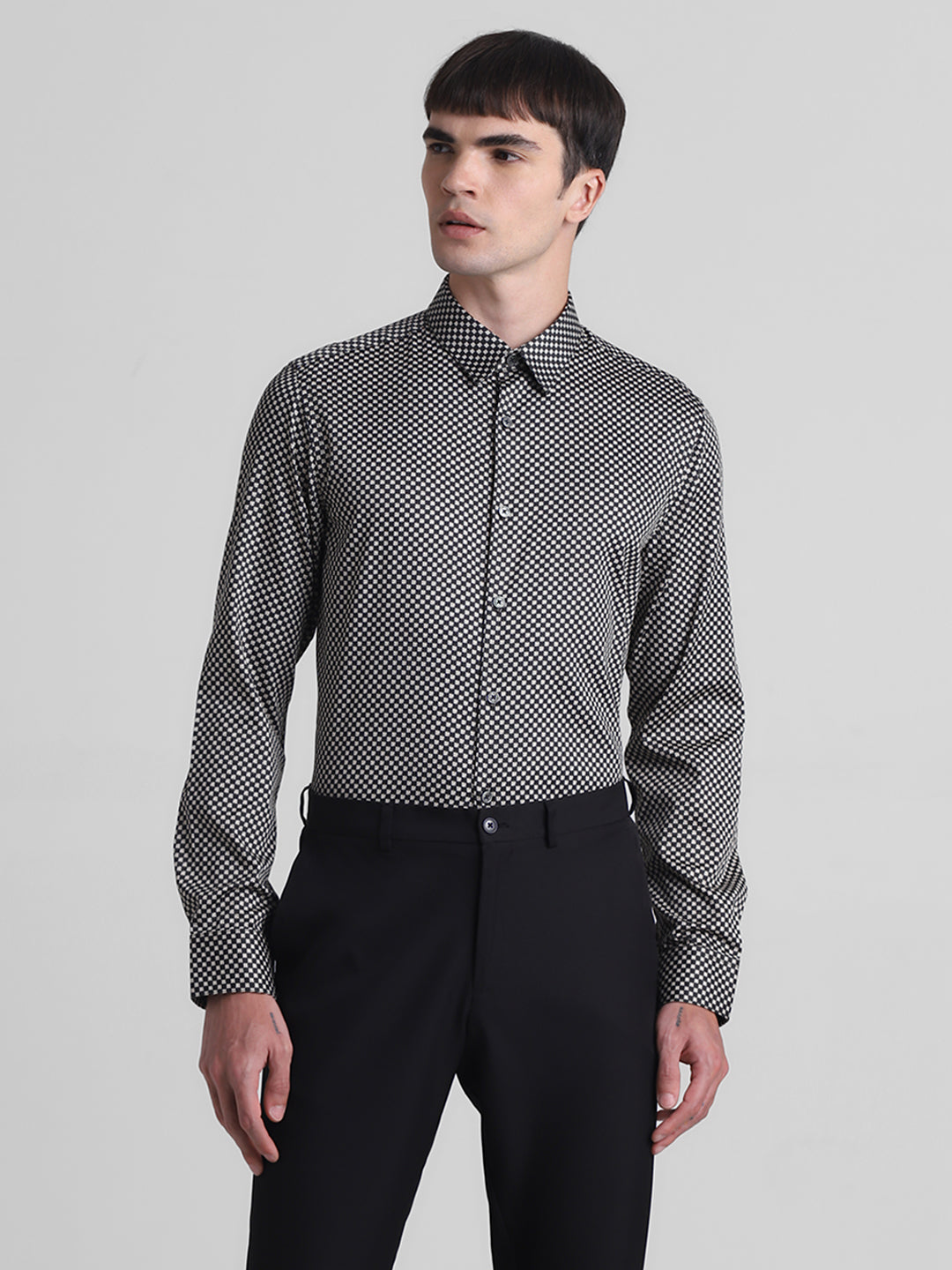 Geometric Print Full Sleeves Shirt