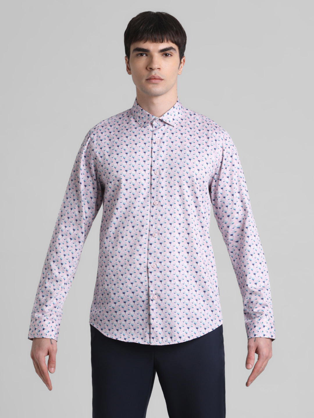Pink Abstract Print Shirt