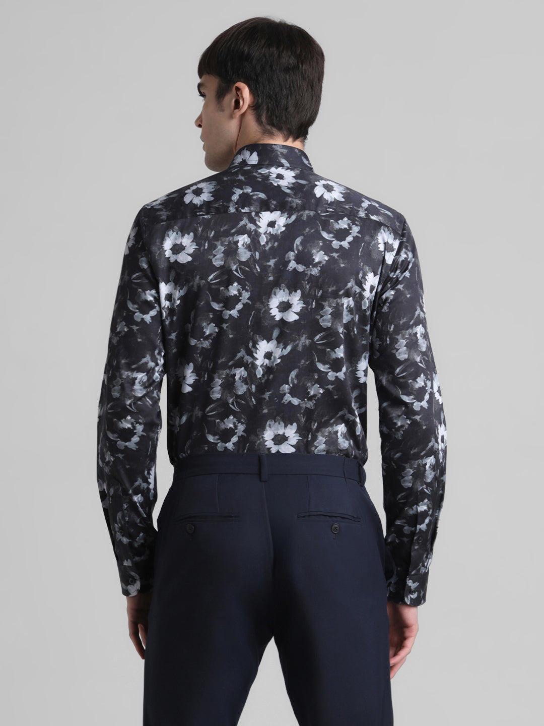 Black Floral Print Shirt