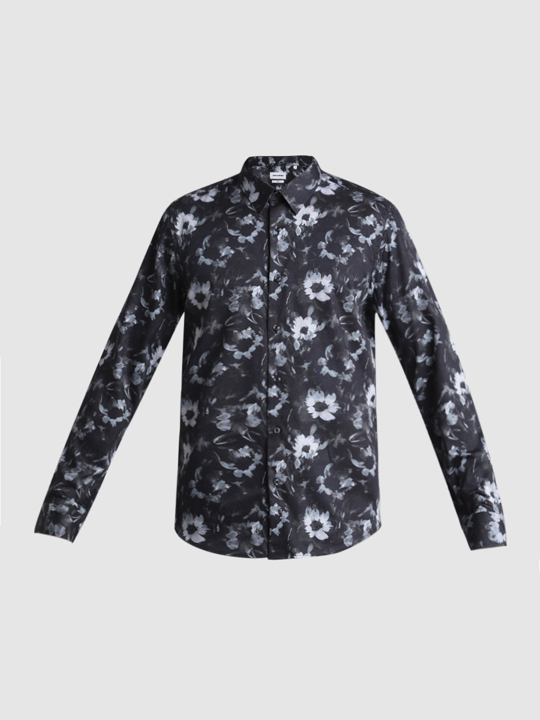 Black Floral Print Shirt