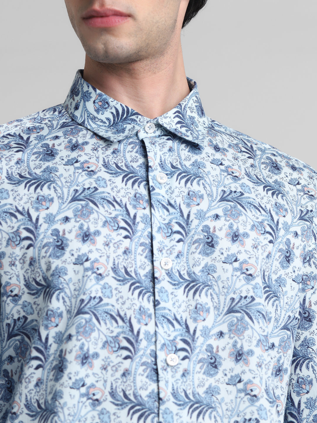 Blue Paisley Print Shirt