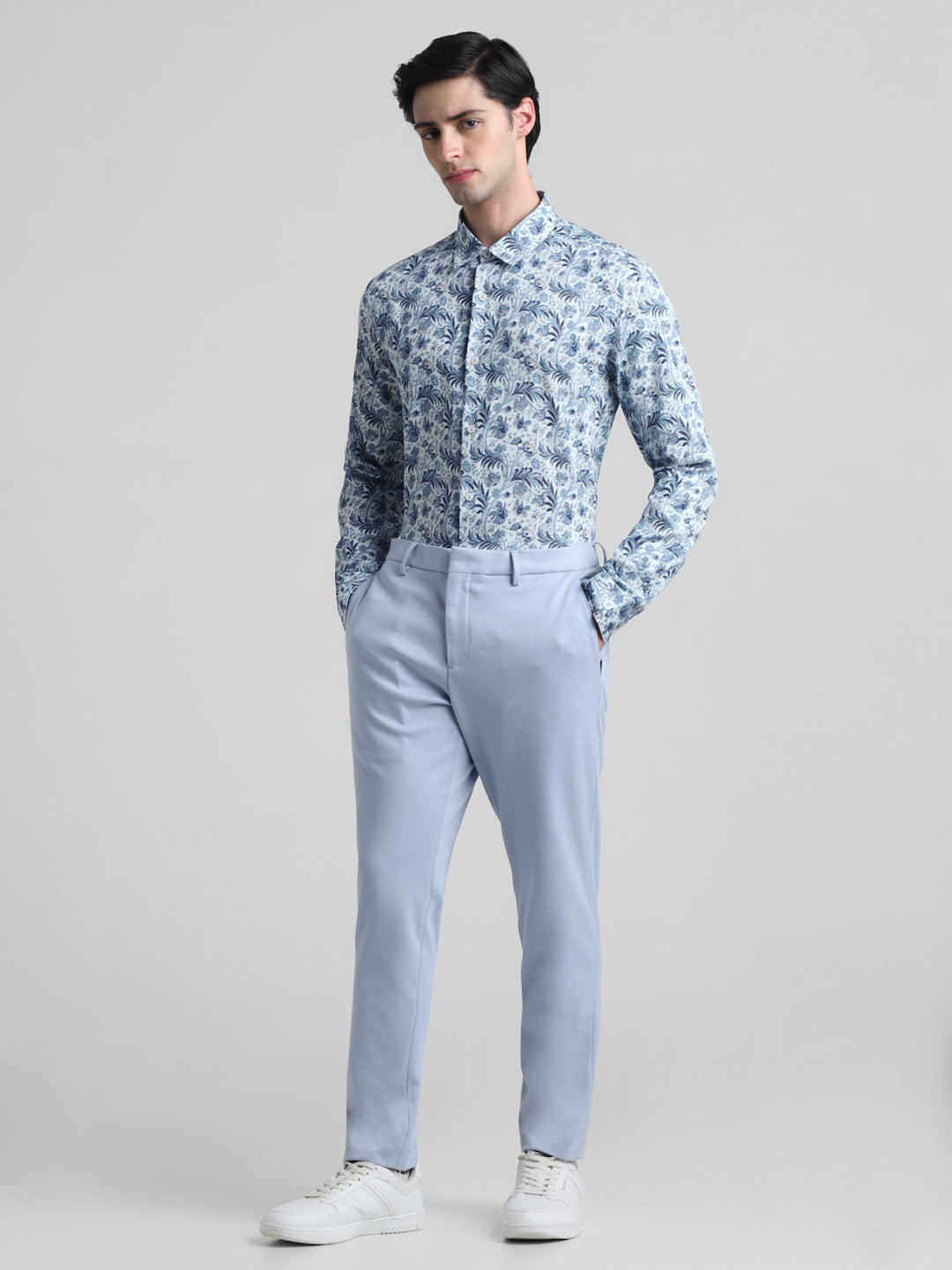 Blue Paisley Print Shirt