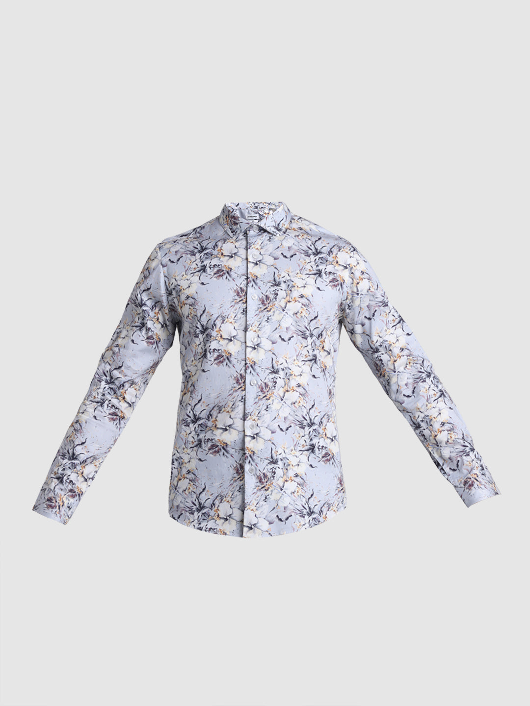 Blue Floral Print Shirt