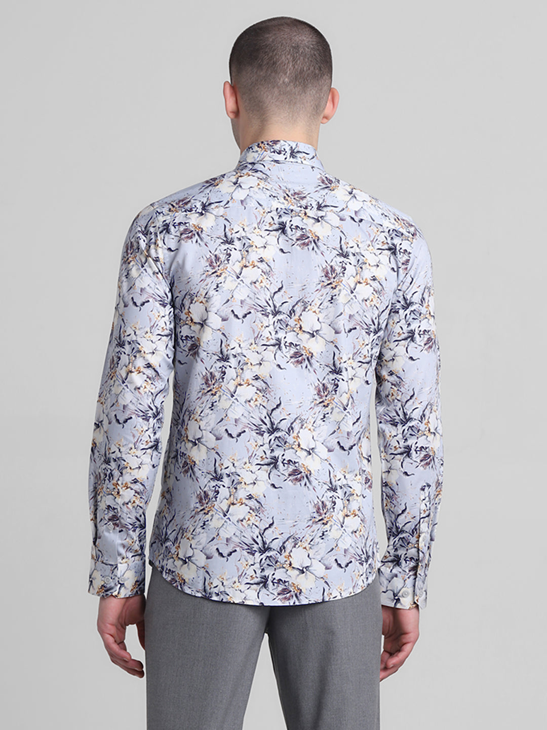 Blue Floral Print Shirt
