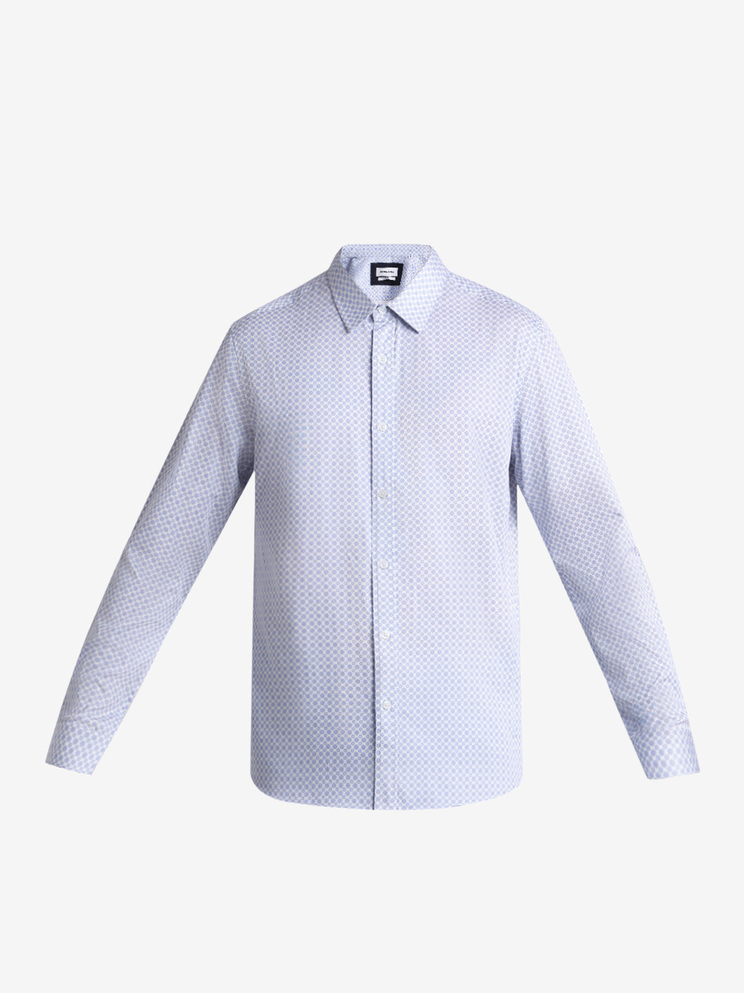 Blue Geometric Print Shirt