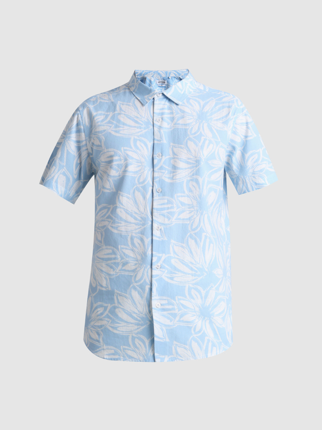 Blue Floral Short Sleeve Shirt