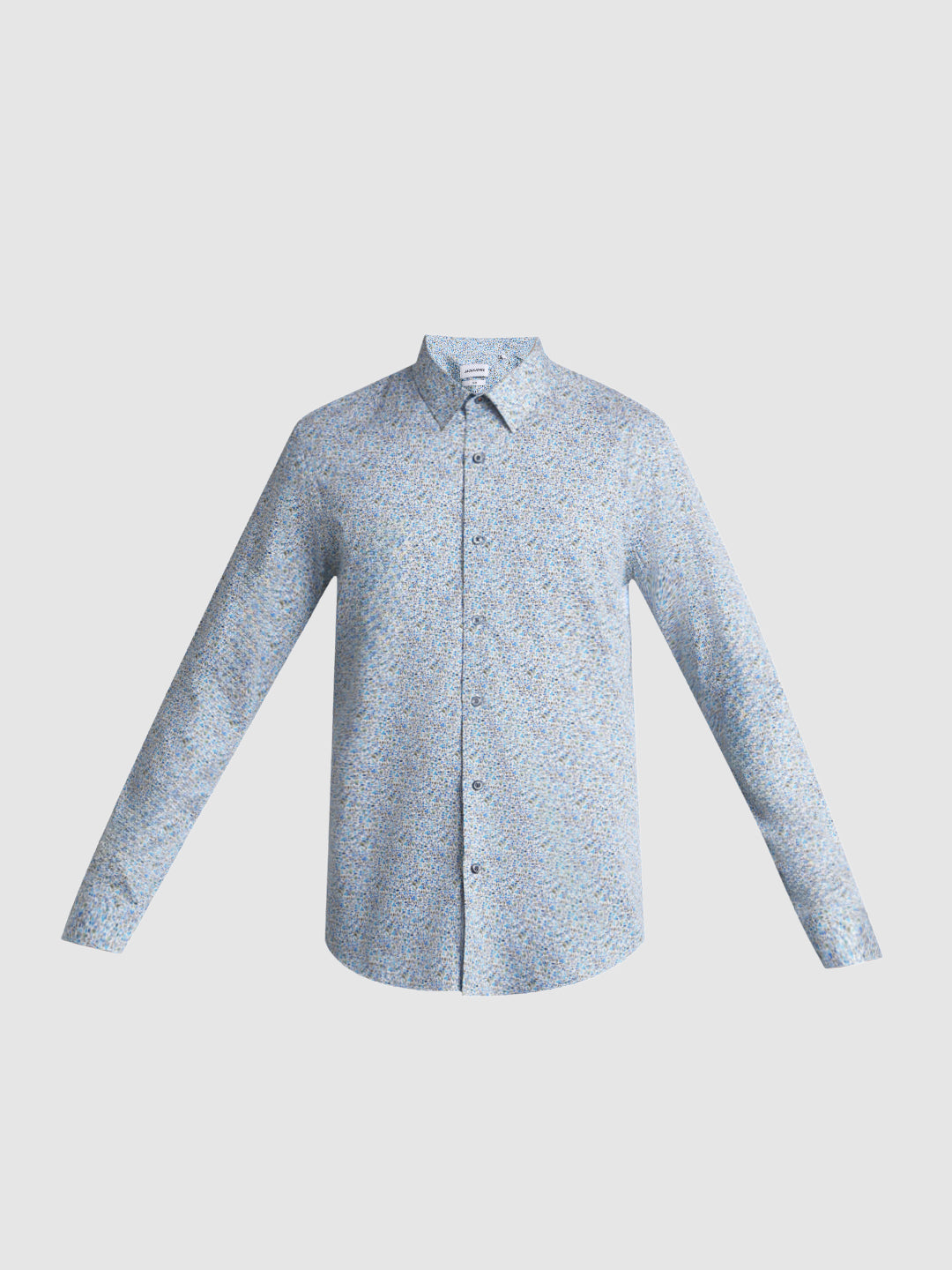 Blue Printed Cotton Shirt