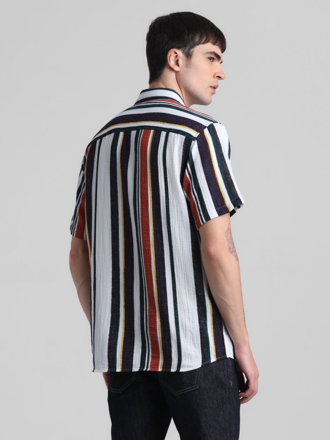 Multi-Stripe Short Sleeve Shirt