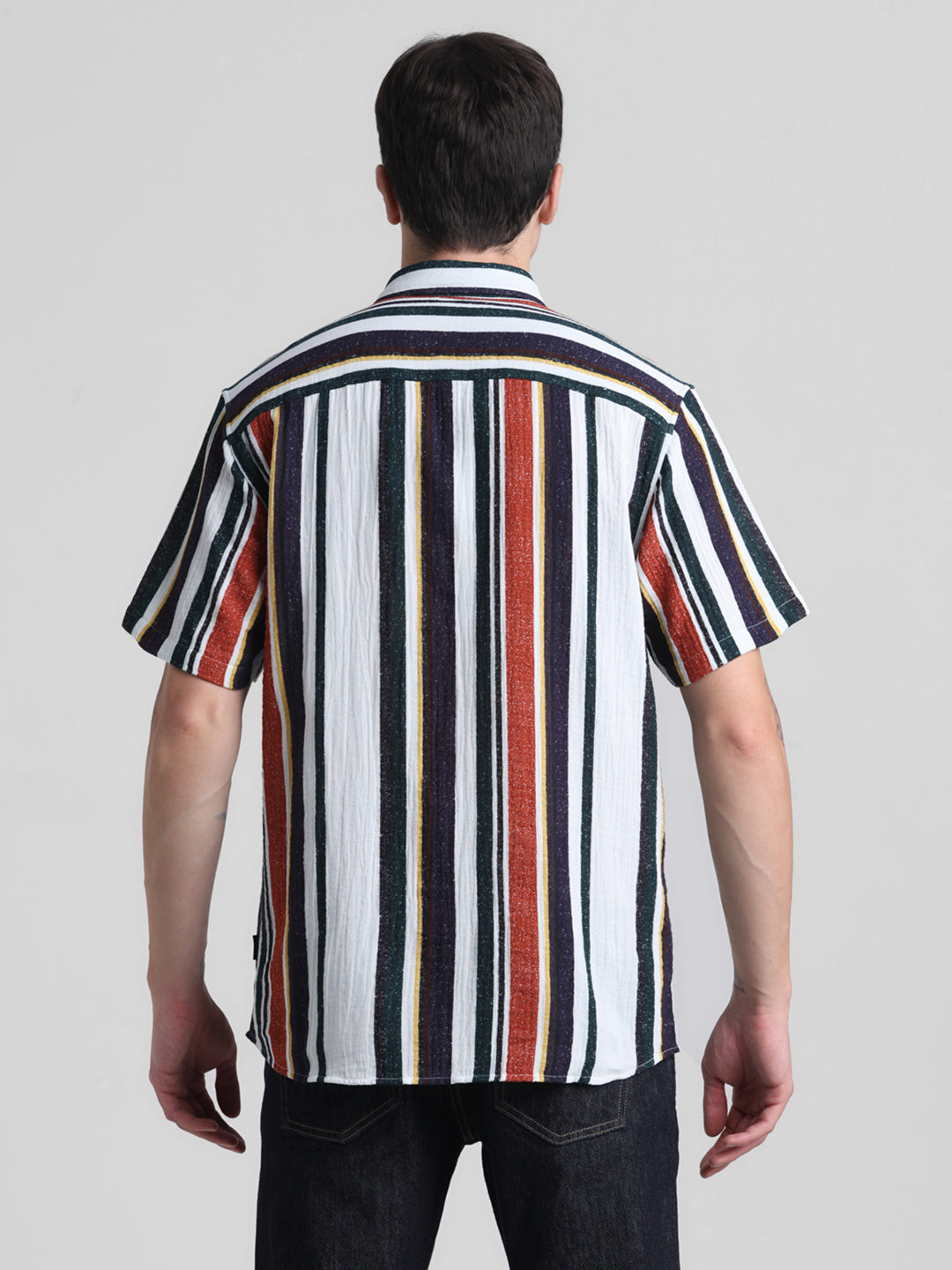 Multi-Stripe Short Sleeve Shirt