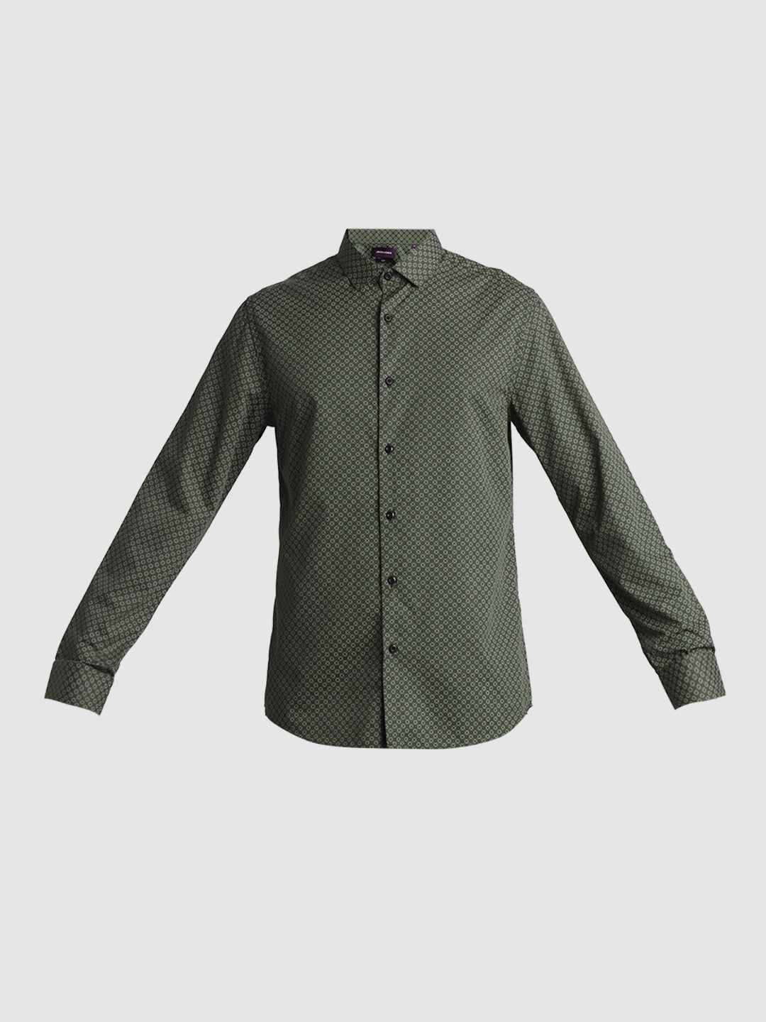 Green Printed Full Sleeves Shirt