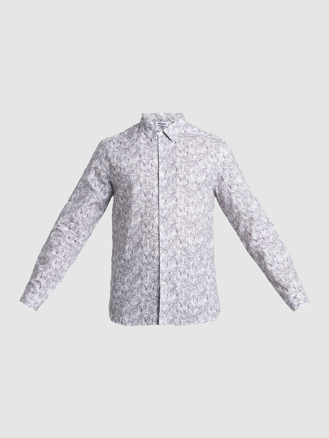 Grey Paisley Print Shirt