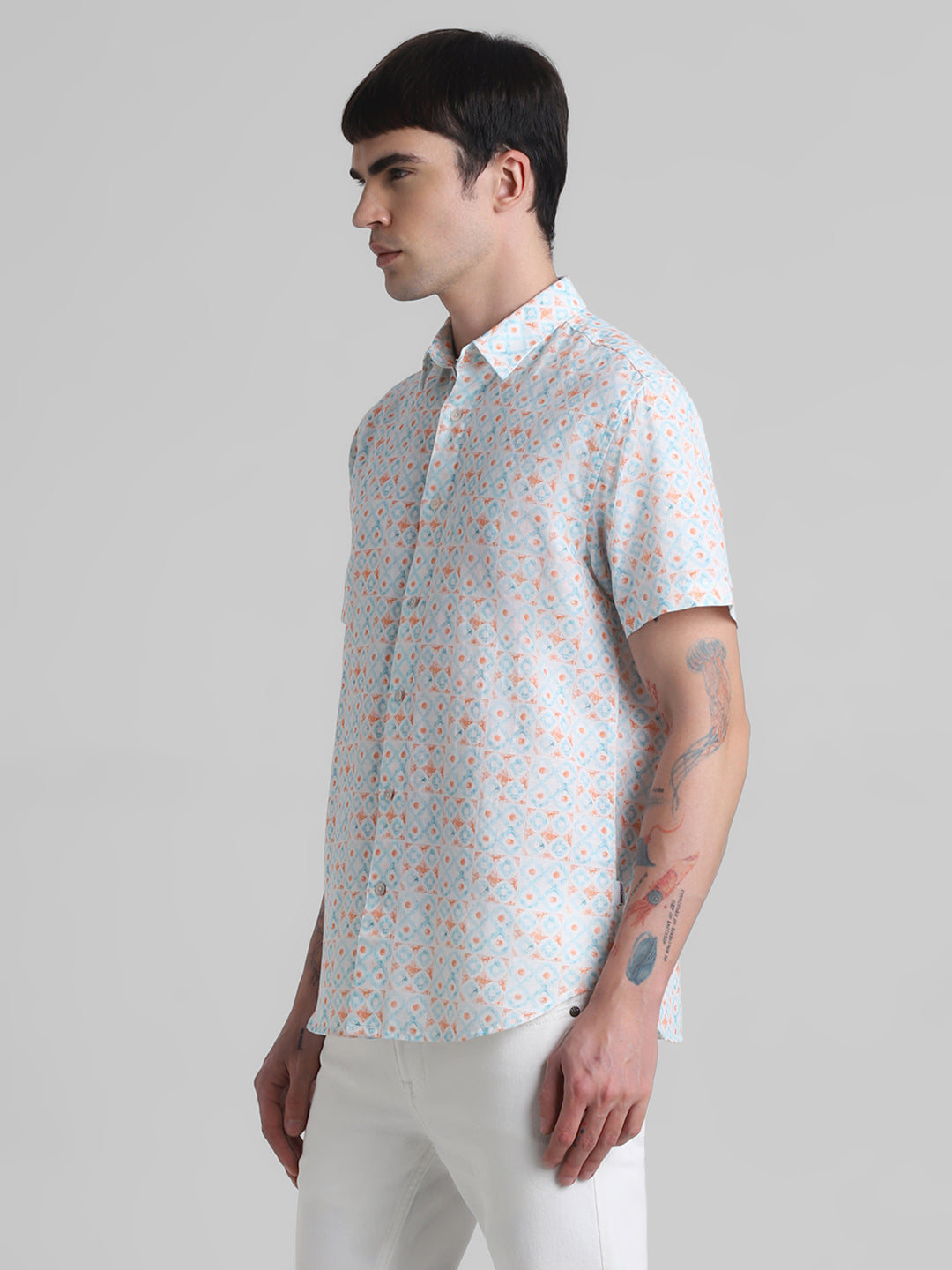 JACK&JONES Regular Fit Geometric Shirts