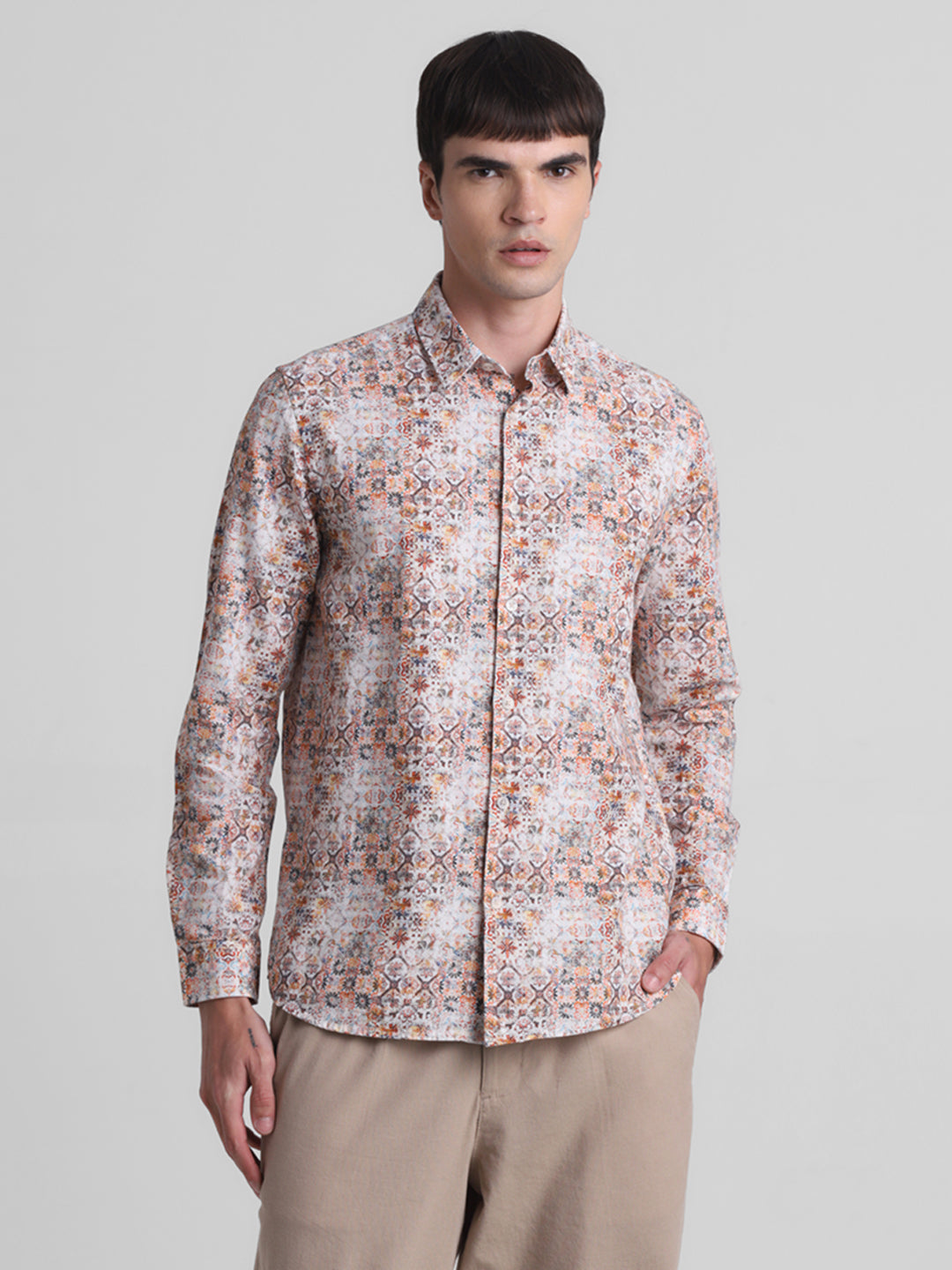 All-Over Mosaic Print Shirt