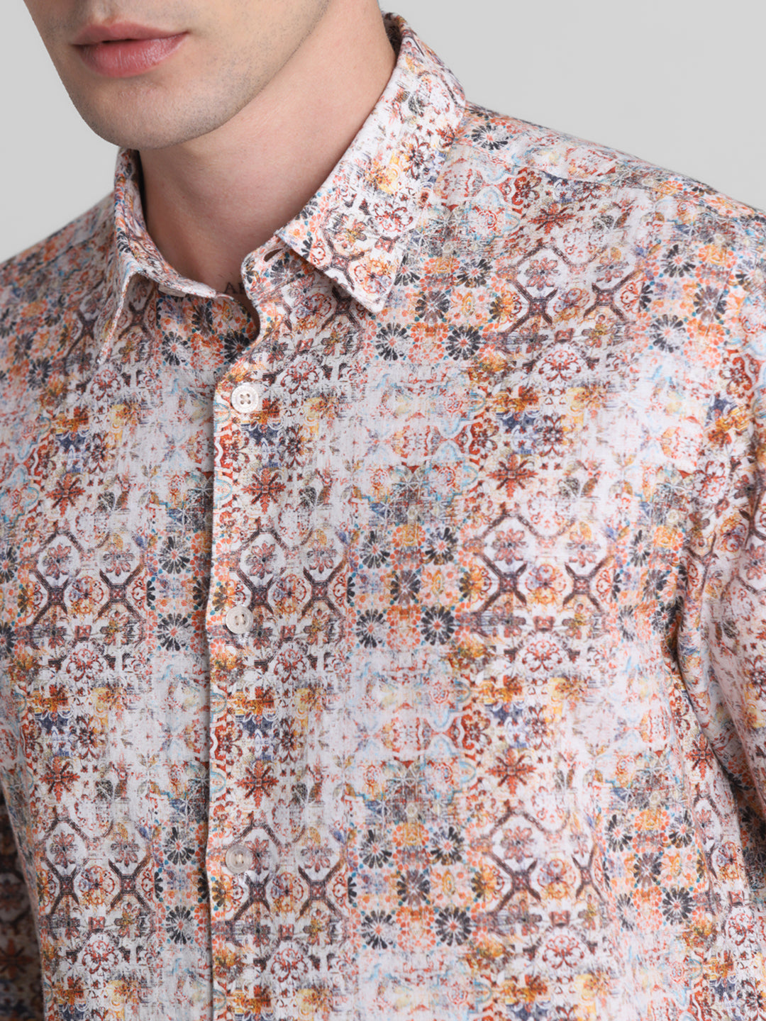 All-Over Mosaic Print Shirt