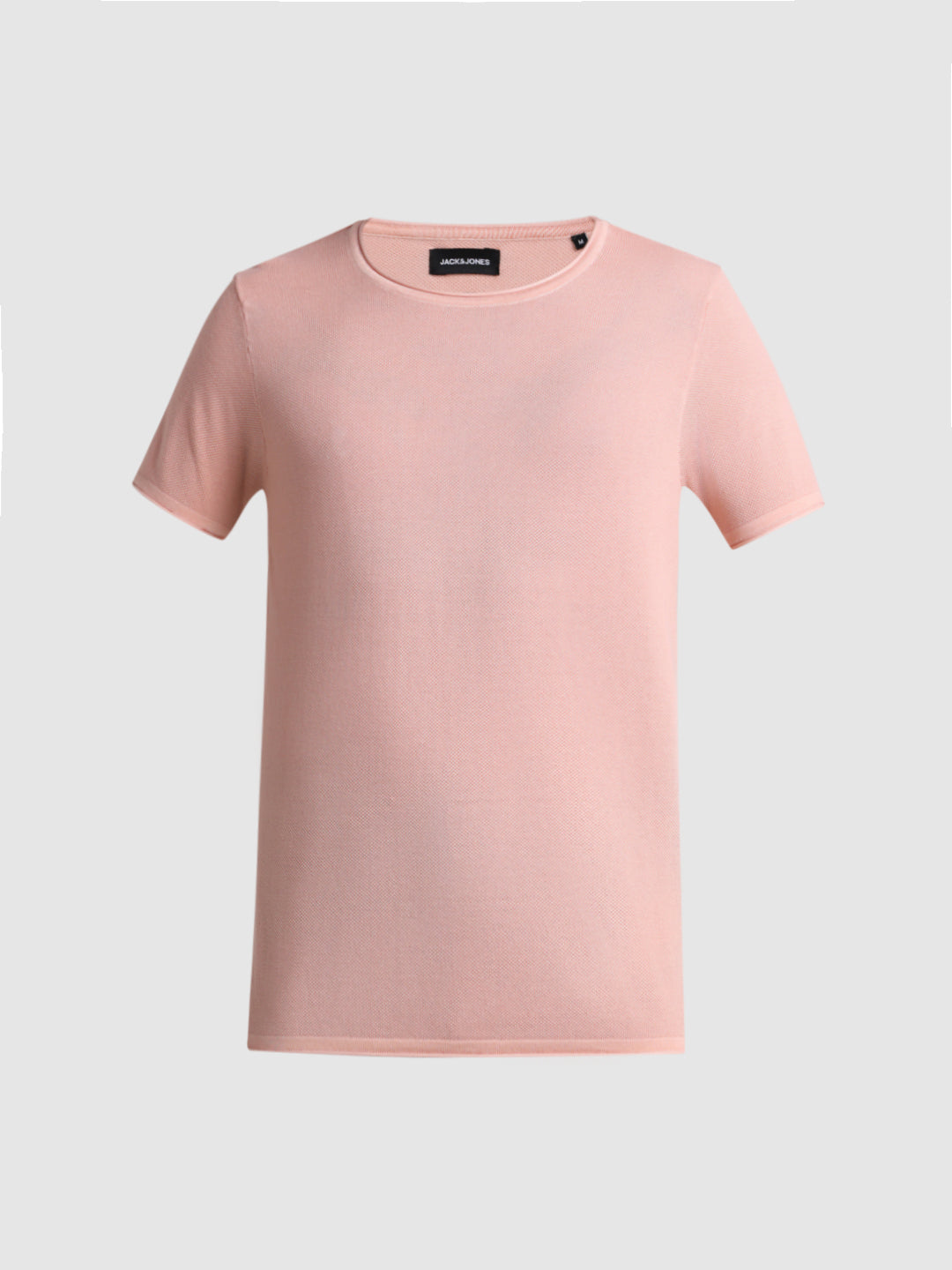 Cotton Flat Knit Pullover - Peach