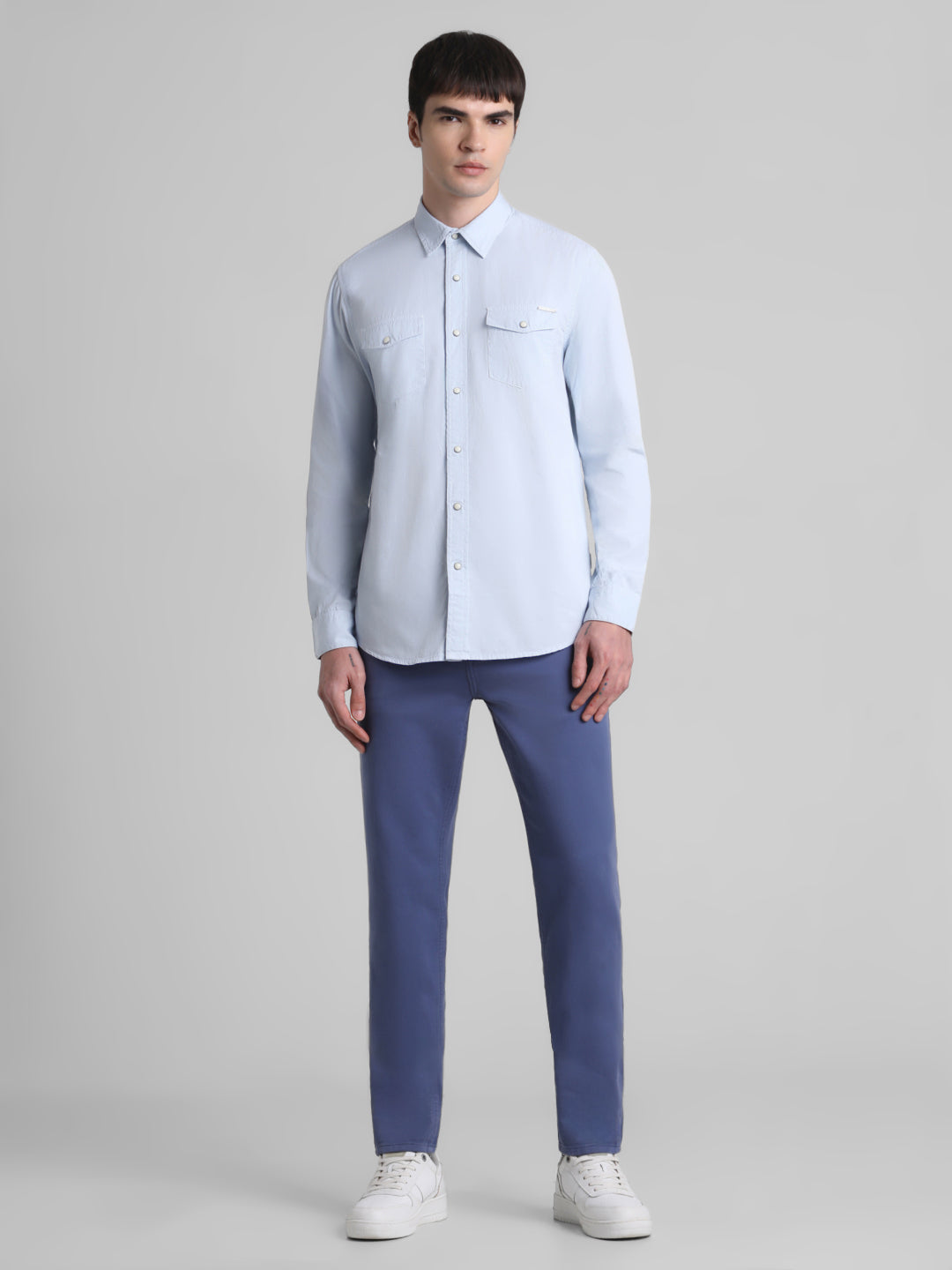 Light Blue Denim Full Sleeves Shirt