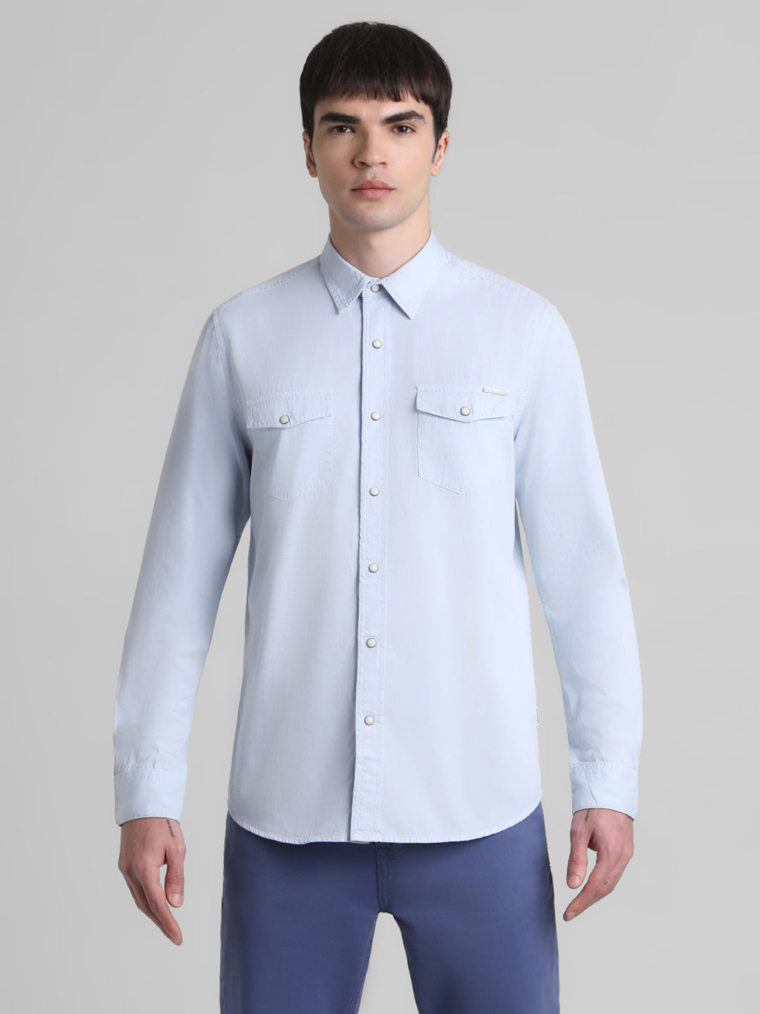 Light Blue Denim Full Sleeves Shirt