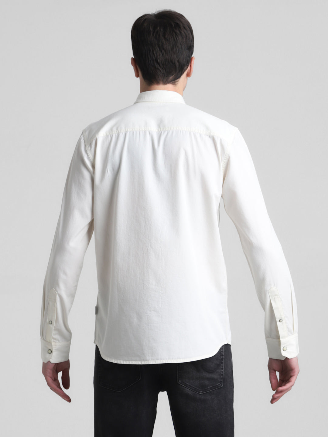 White Denim Full Sleeves Shirt