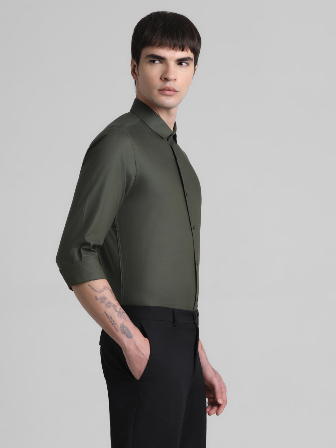 Olive Full Sleeves Shirt