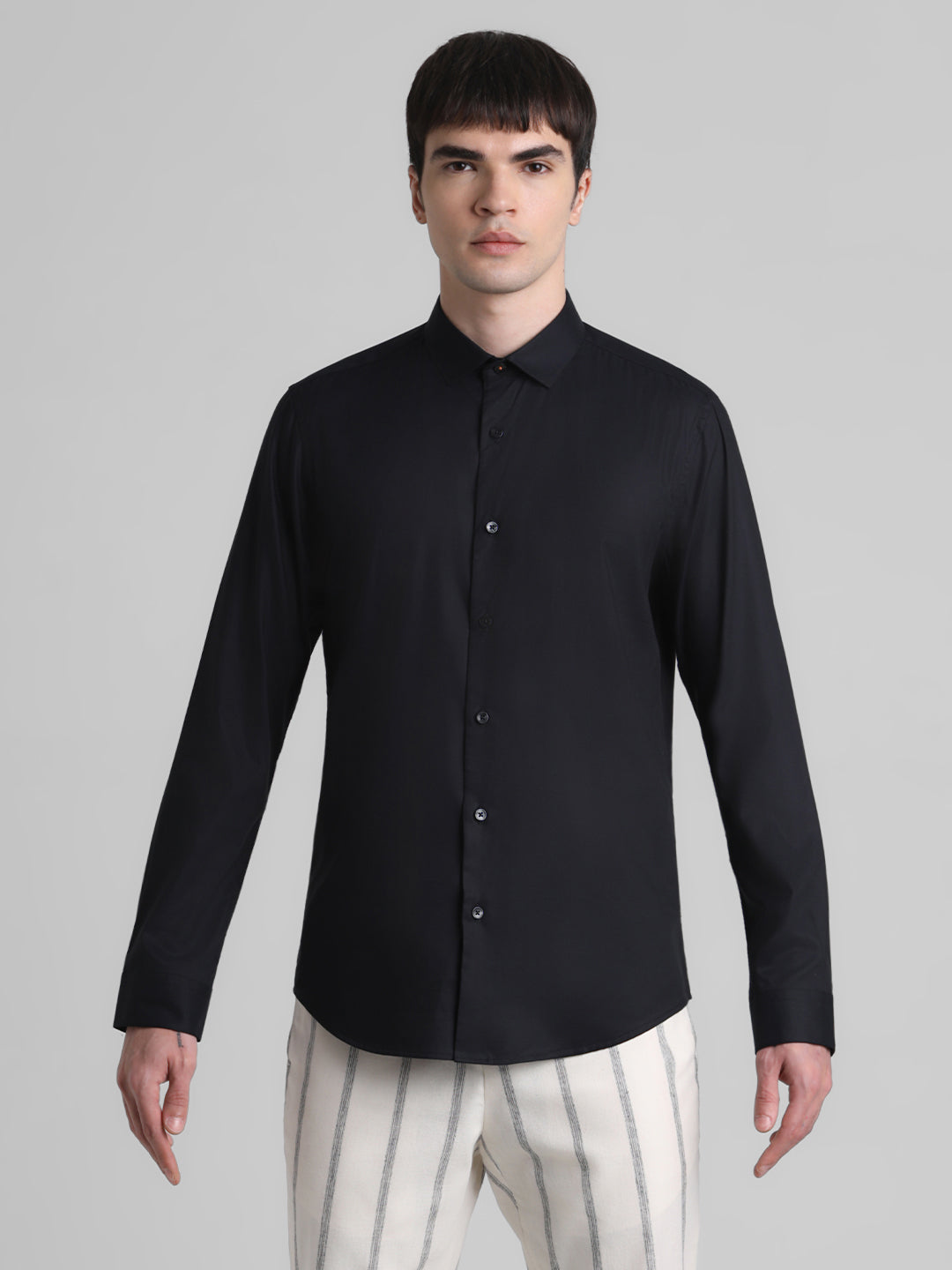 Black Check Full Sleeves Shirt