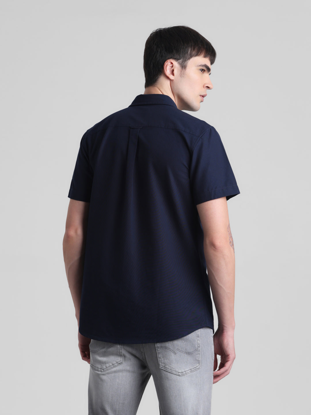Navy Blue Short Sleeve Shirt