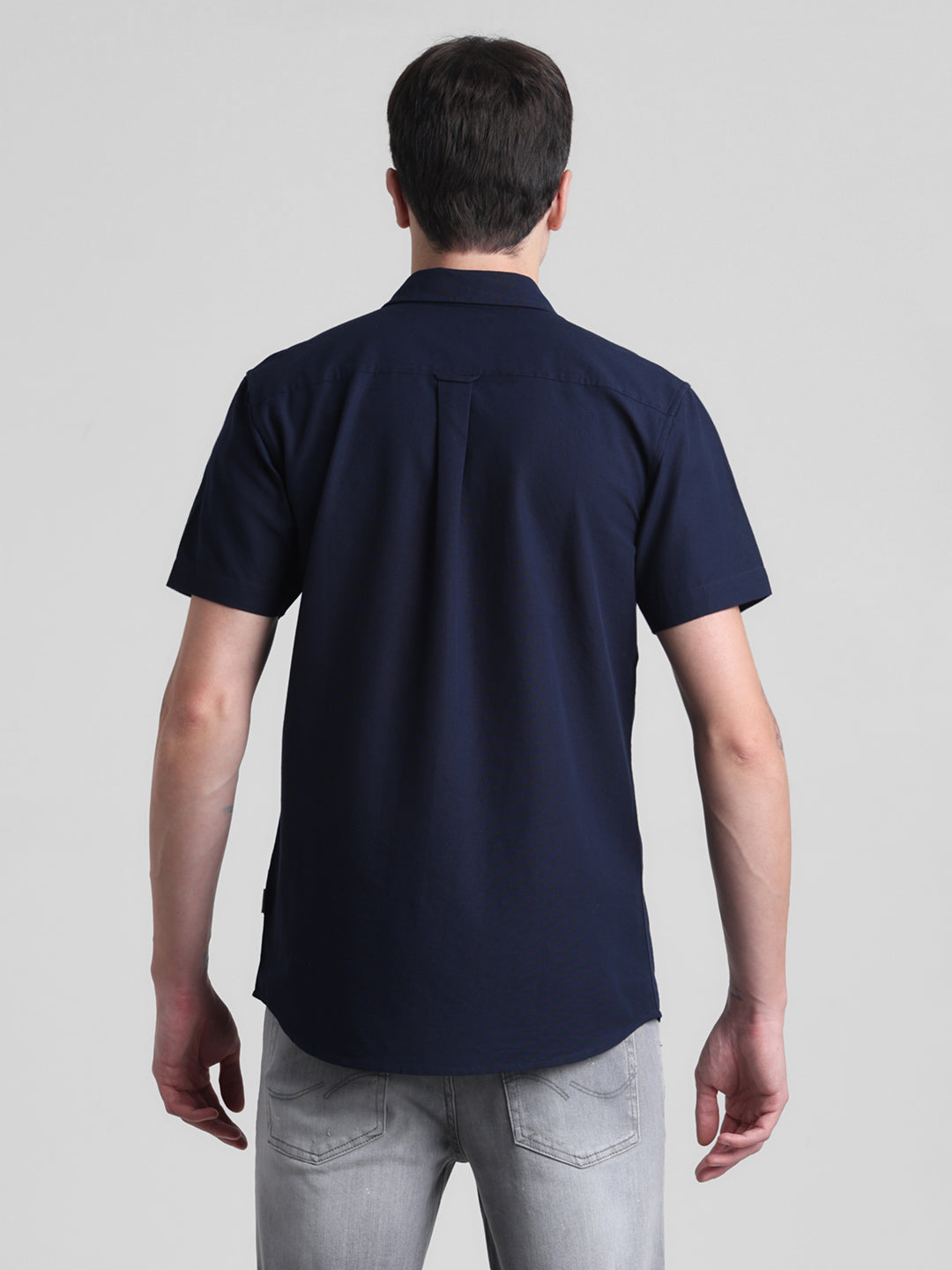 Navy Blue Short Sleeve Shirt