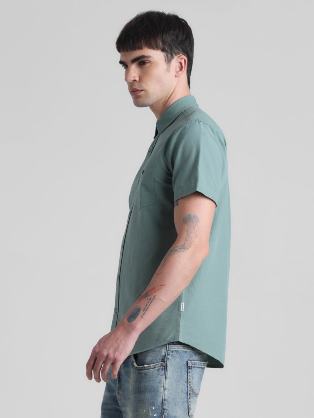 Green Short Sleeve Shirt