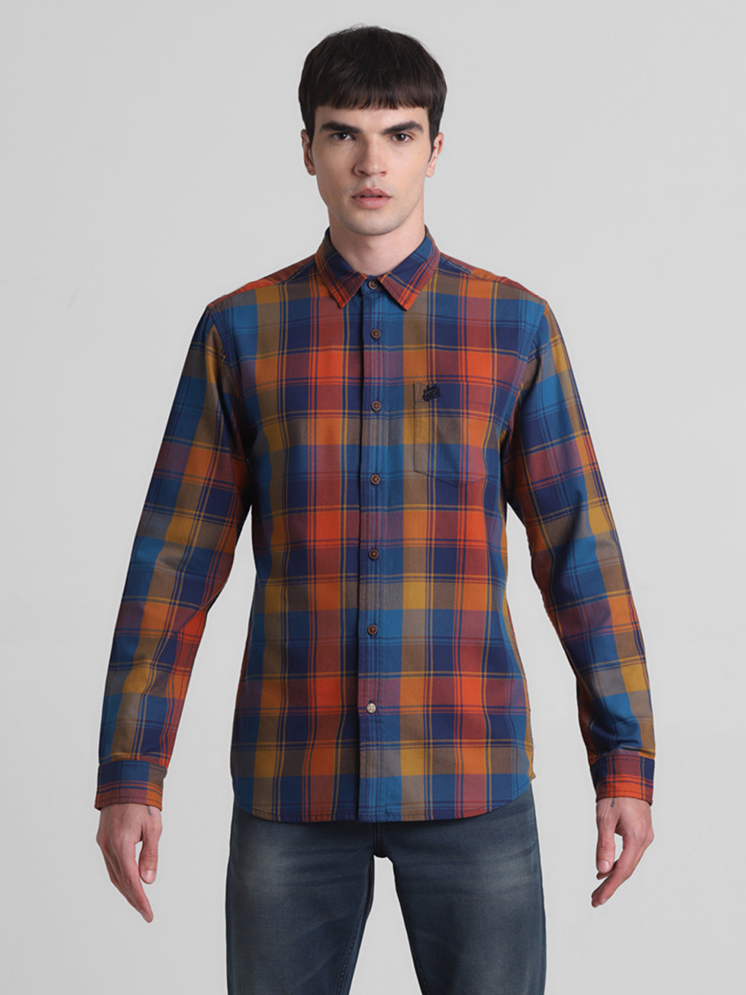 Multi-Colour Check Cotton Shirt
