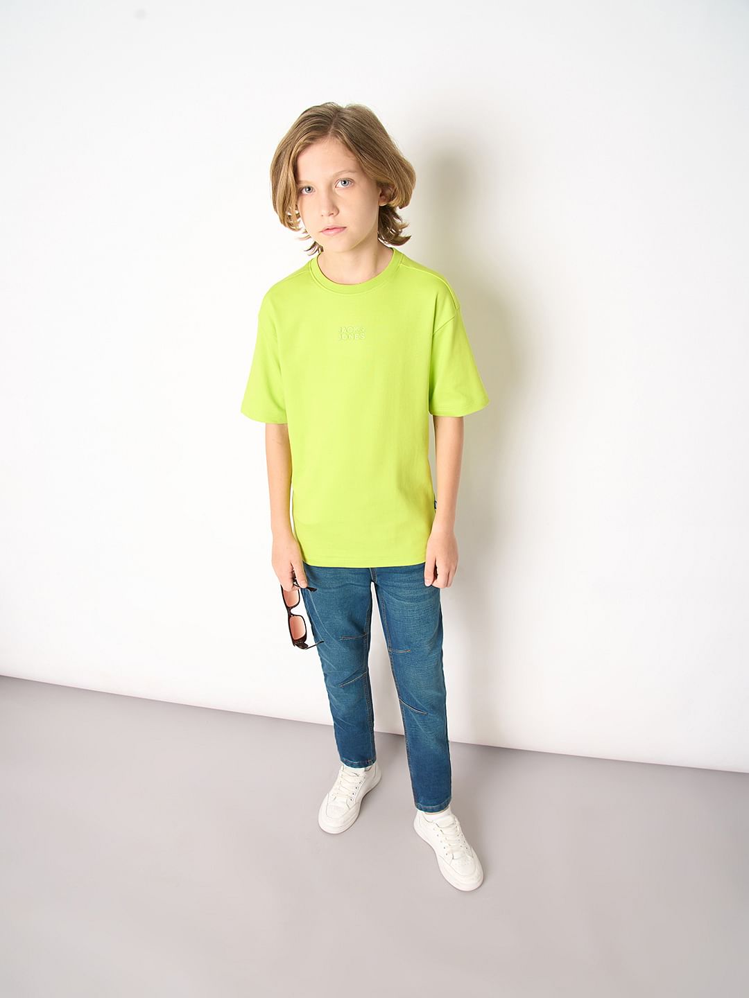 Boys Blue Mid Rise Slim Fit Jeans